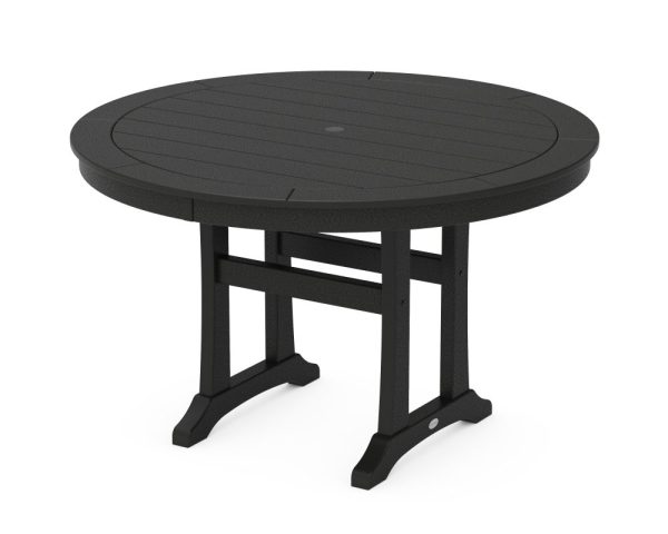 Nautical Trestle 48" Round Dining Table